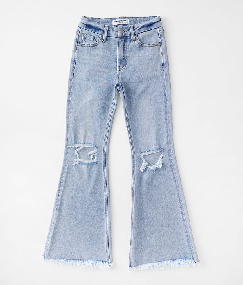 Girls - Flying Monkey High Rise Flare Stretch Jean front view