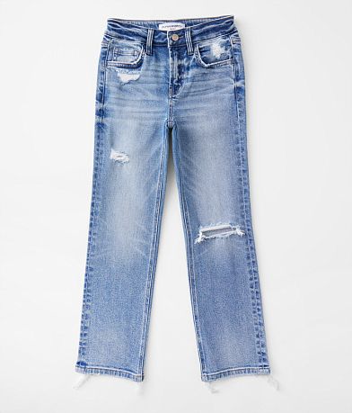 Flying Monkey Girls - Mid-Rise Cropped Straight Stretch Jean front view