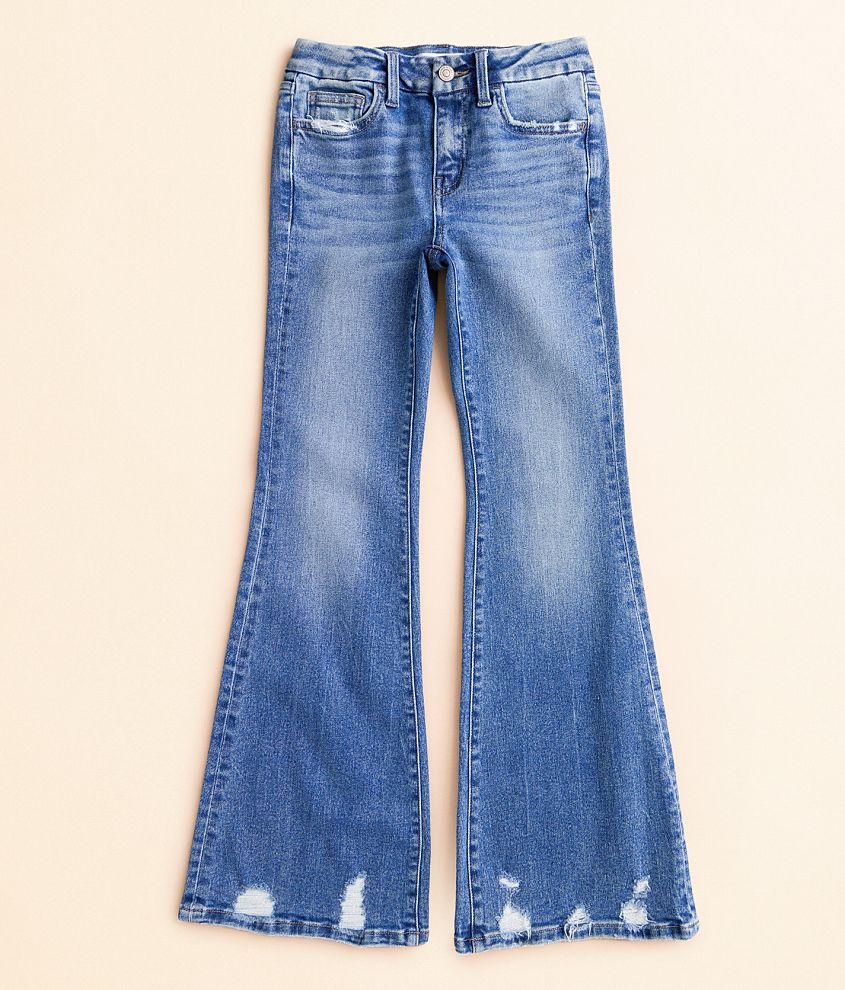 Girls - Flying Monkey Mid-Rise Flare Stretch Jean front view