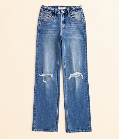 Flying Monkey Girls - High Rise Wide Leg Stretch Jean front view