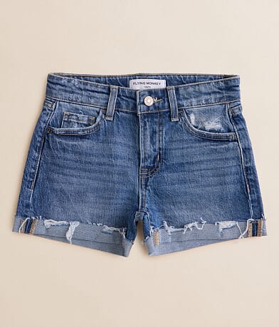 Flying Monkey Girls - Mid-Rise Stretch Cuffed Short front view