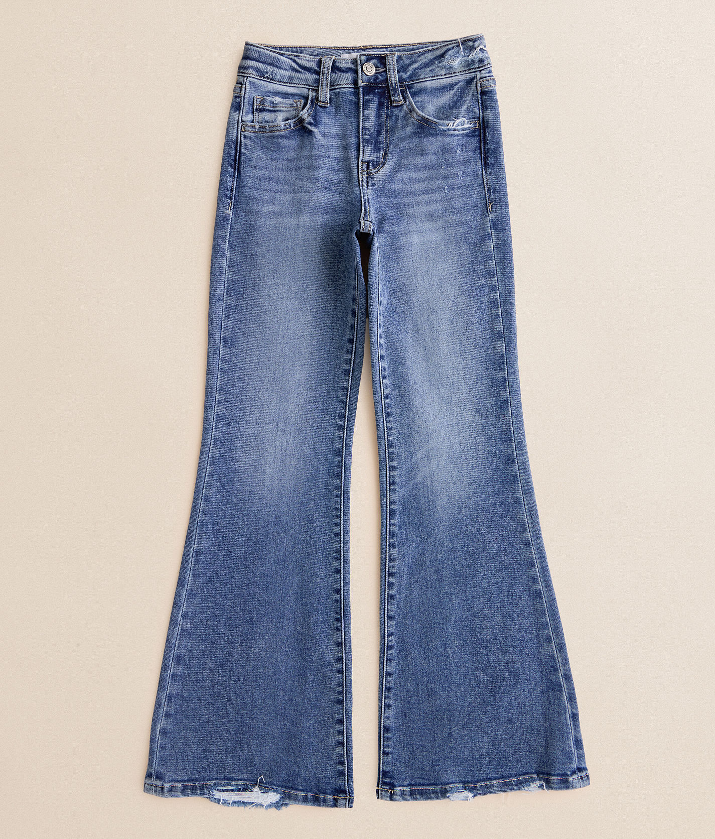 Girls - Flying Monkey Mid-Rise Flare Stretch Jean - Girl's Jeans