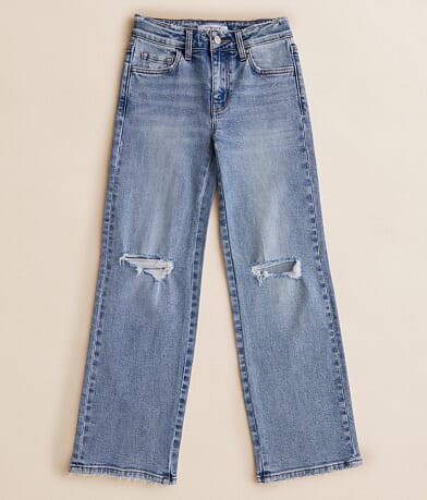 VERVET Girls - Kris Low Slung Baggy Stretch Jean front view