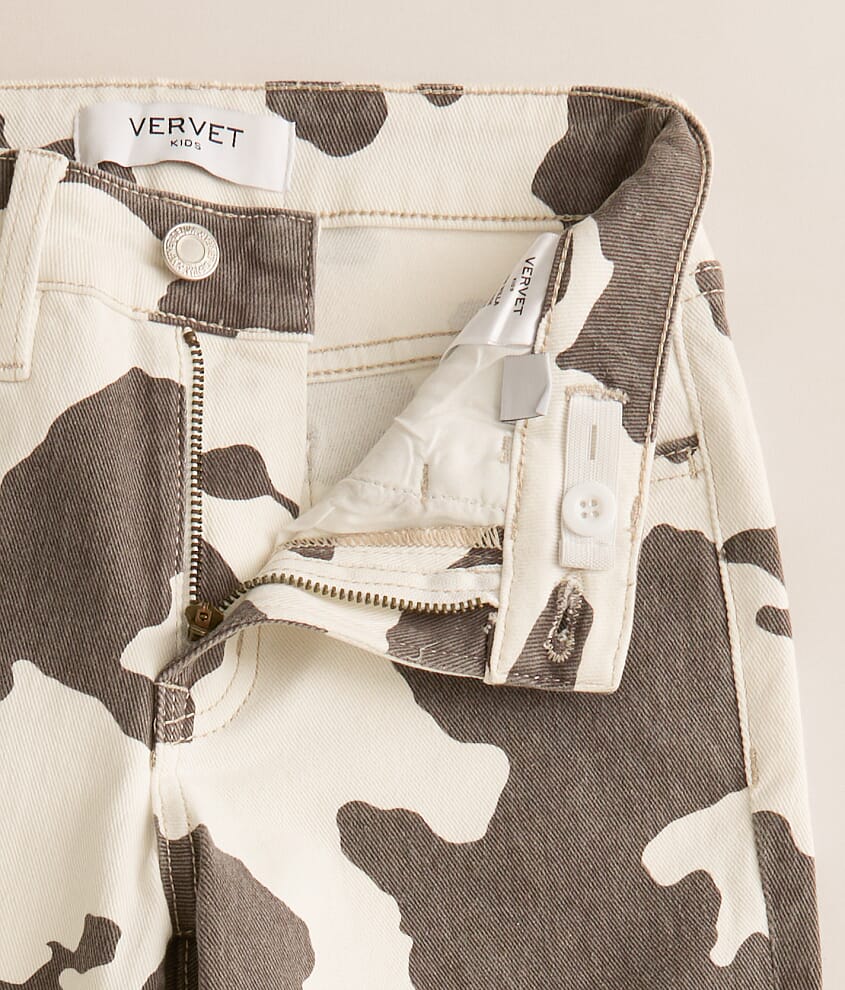 Girls - Mini Willa Cow Print High Rise Trouser Jean