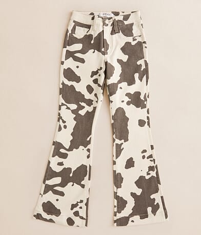 VERVET Girls - Mini Willa Cow Print High Rise Trouser Jean front view