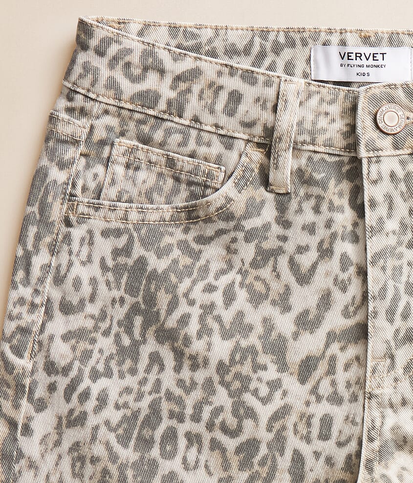 Girls- Mini Olivia Leopard Wide Jean