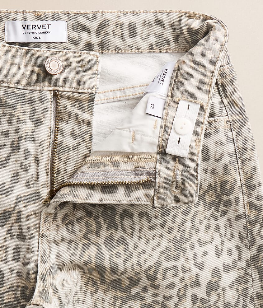 Girls- Mini Olivia Leopard Wide Jean