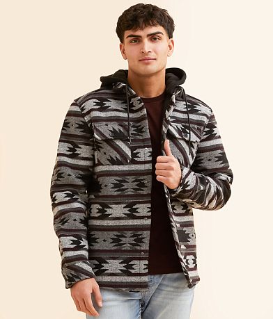 Departwest Southwestern Hooded Shacket front view