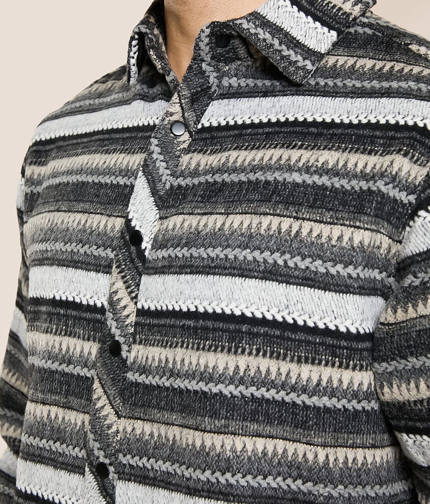 Athletic Stripe Flannel Shirt