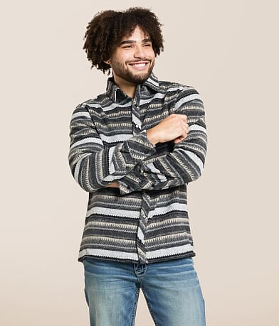 Departwest Athletic Stripe Flannel Shirt front view