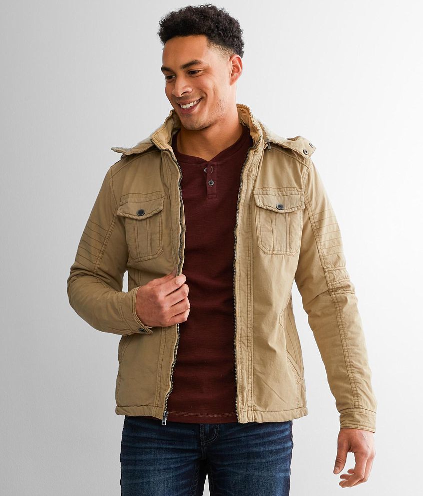 BKE Canvas Hooded Jacket - Men's Coats/Jackets in Khaki | Buckle