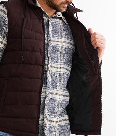 BKE Mixed Media Puffer Vest misc detail 1 view