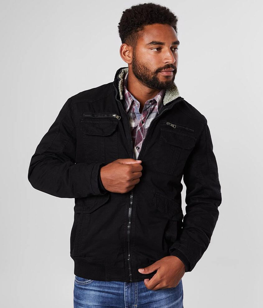 BKE Canvas Mock Neck Jacket - Men's Coats/Jackets in Black | Buckle