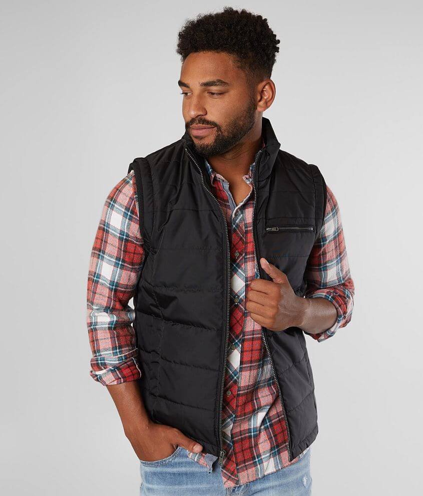 BKE Solid Puffer Vest front view