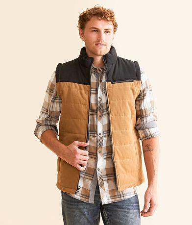 BKE Tobacco Corduroy Vest front view