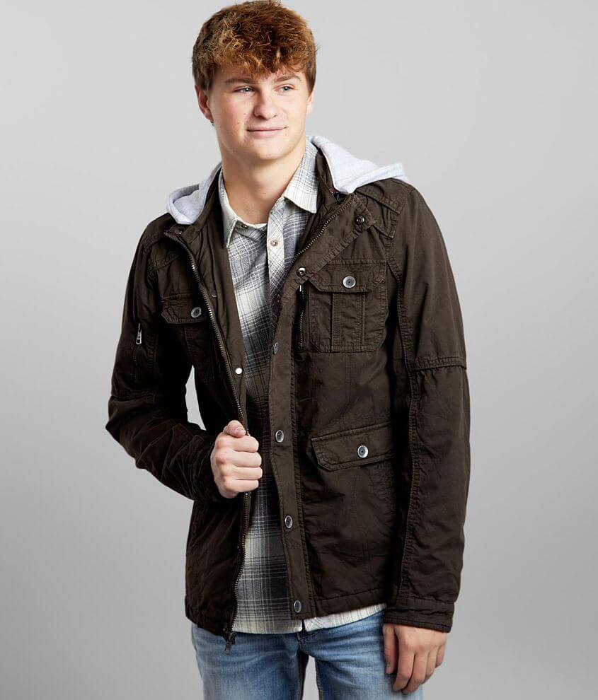 BKE Washed Canvas Hooded Jacket