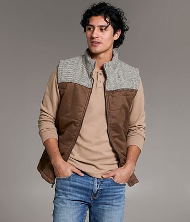 BKE Color Block Quilted Vest front view