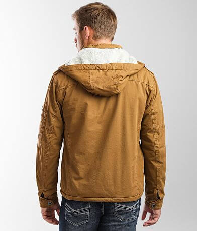 BKE Washed Canvas Hooded Jacket BACK