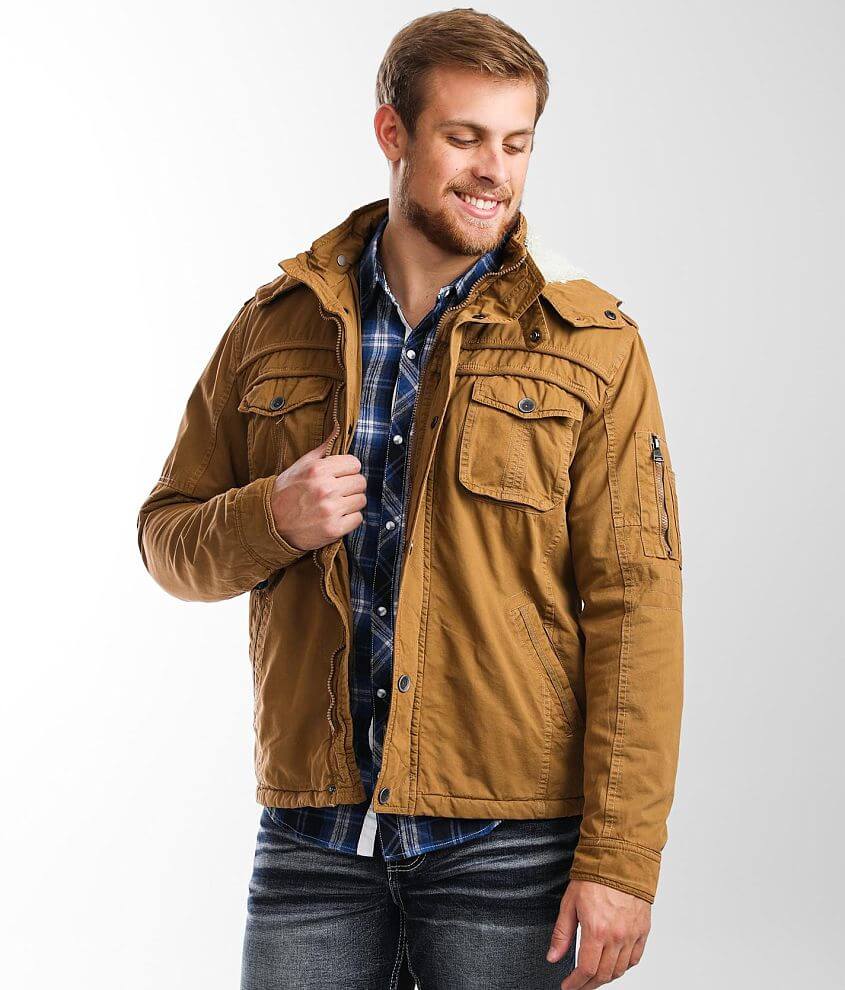 BKE Washed Canvas Hooded Jacket - Men's Coats/Jackets in Tobacco | Buckle