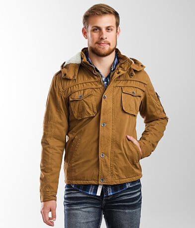 BKE Washed Canvas Hooded Jacket FULL_RIGHT_SIDE
