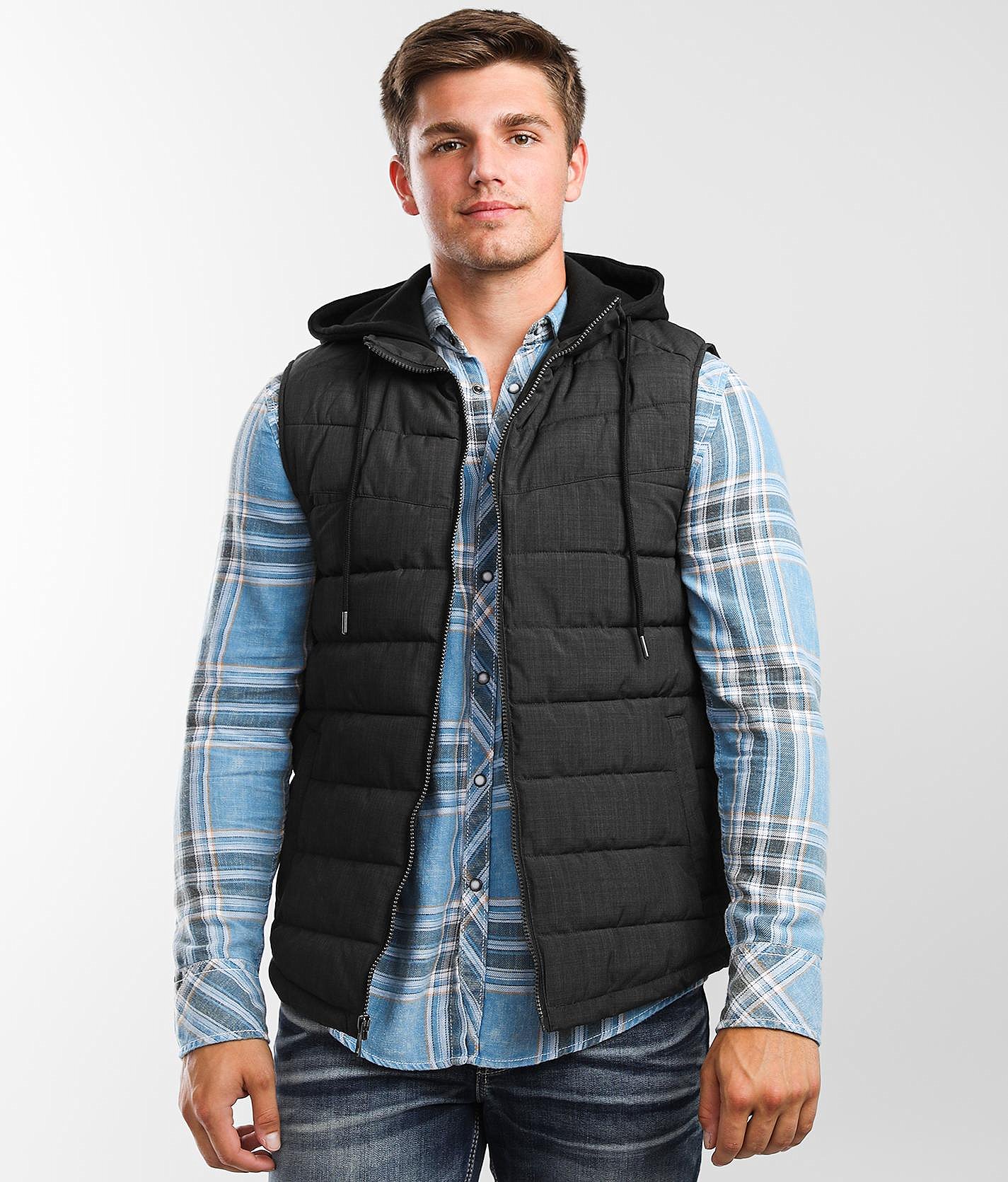 charcoal puffer vest