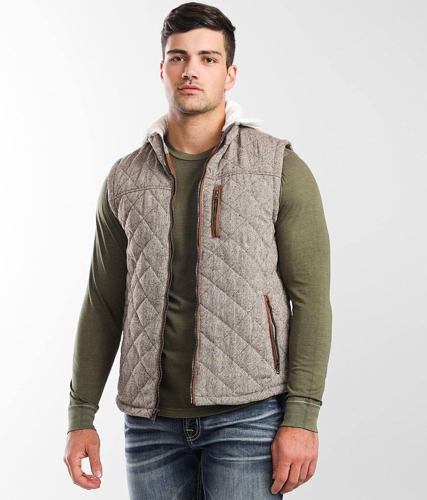 BKE Quilted Twill Vest - Men's Coats/Jackets in Tobacco | Buckle