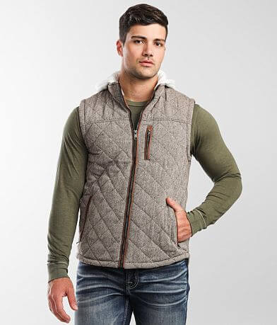 BKE Quilted Twill Vest full left side view