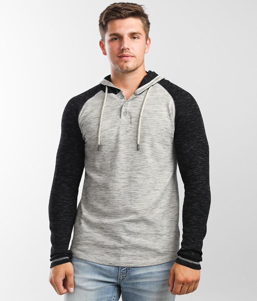 BKE Thermal Hoodie - Men's Sweatshirts in White Black