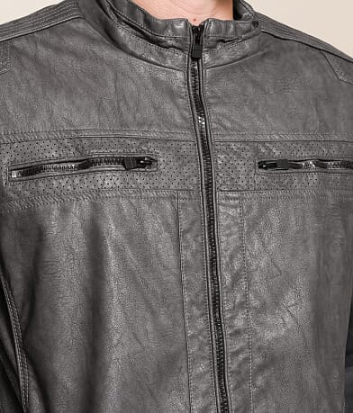 Distressed Faux Leather Jacket thumbnail 4