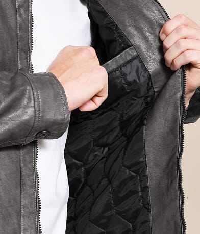 Distressed Faux Leather Jacket thumbnail 6