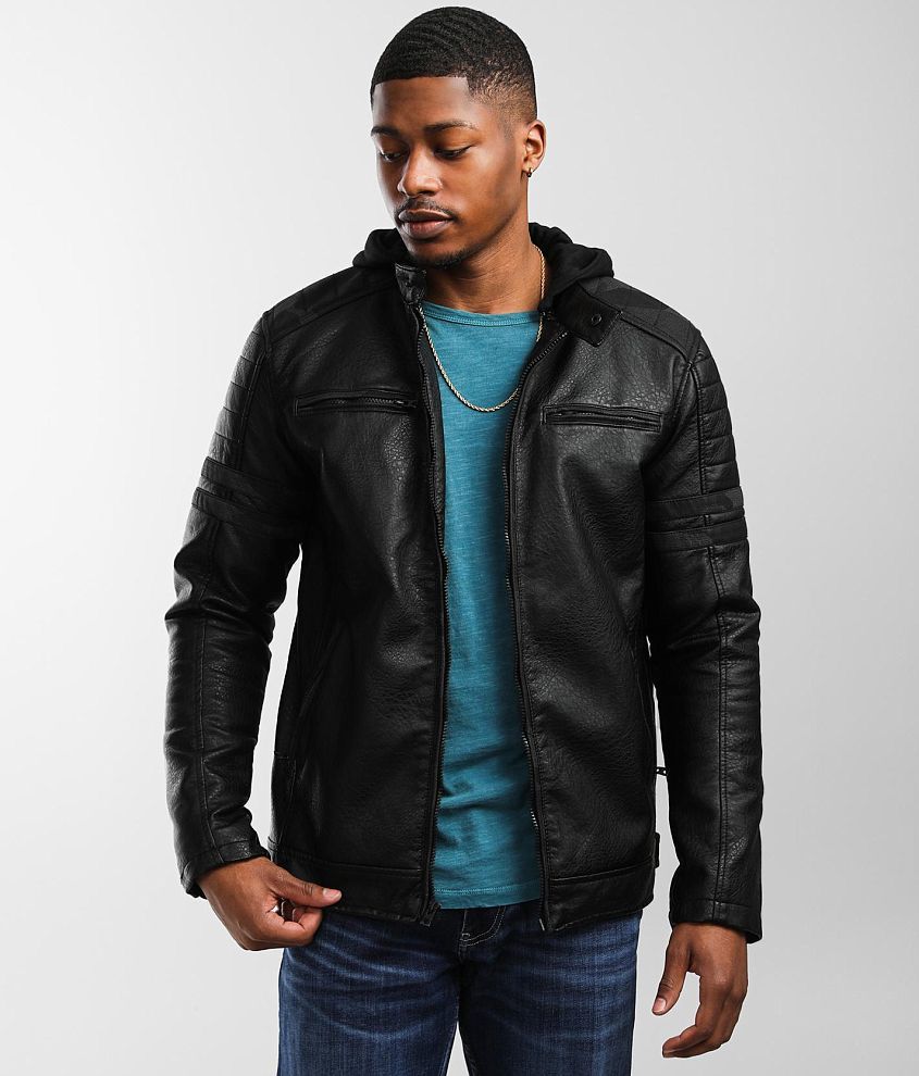 Textured deals leather jacket