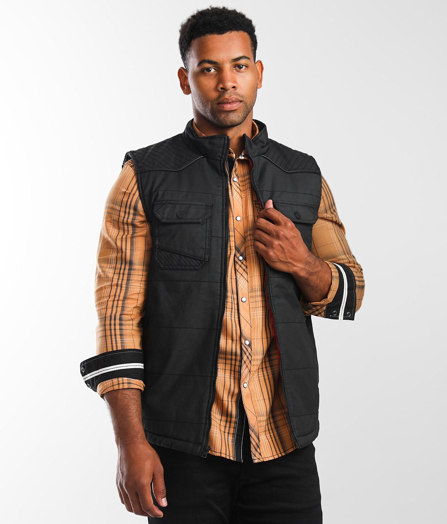 mens bubble vest black