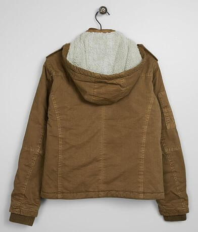 BKE Boys - Washed Canvas Hooded Jacket back view