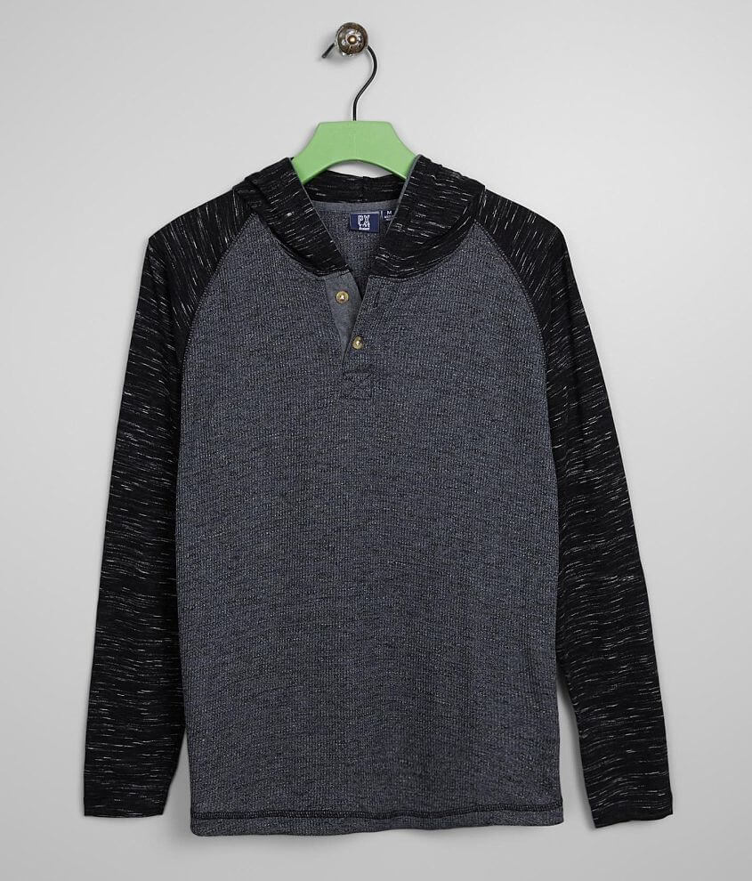 Boys - PX Thermal Henley Hoodie front view