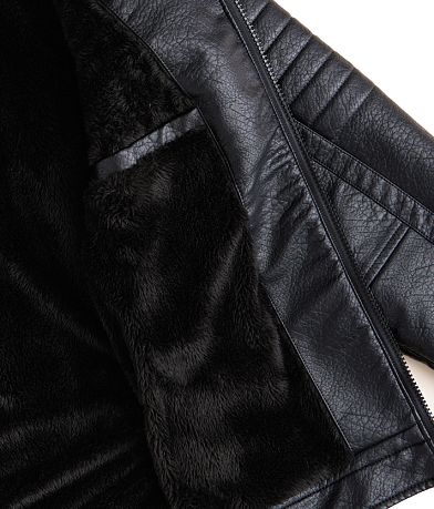 Buckle Black Boys - Faux Leather Jacket misc detail 2 view