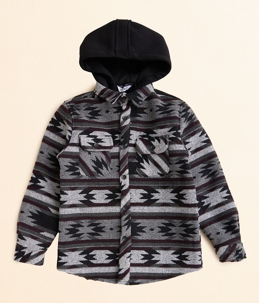 Boys - Departwest Southwestern Hooded Shacket front view