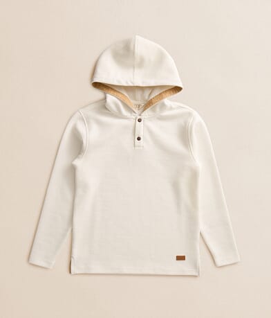 Boys - Quarter Snap Henley Hoodie