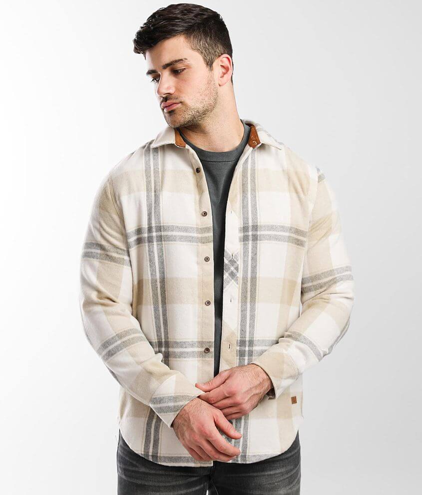 Khaki Plaid Flannel Shirt