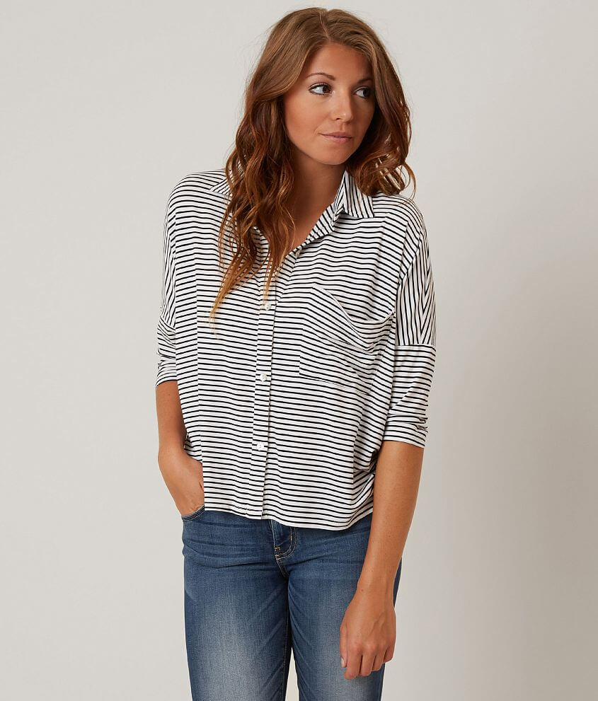 Willow &#38; Root Striped Knit Shirt front view
