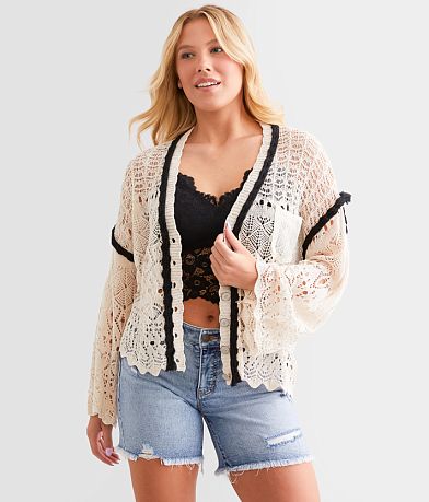 POL Oversized Crochet Cardigan Sweater FULL_RIGHT_SIDE