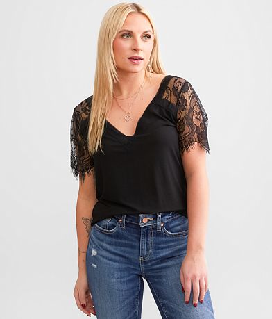 POL Lace Trim Top front view