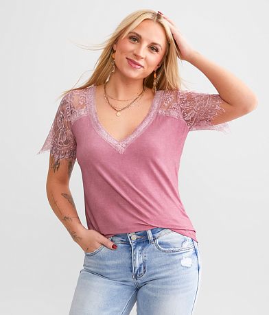POL Lace Trim Top front view