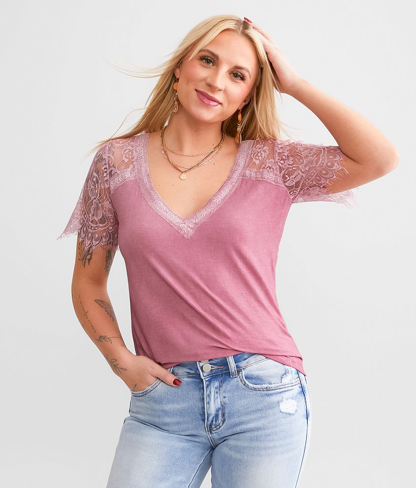 POL Lace Trim Top