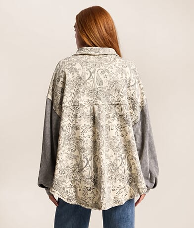 Washed Paisley Shacket thumbnail 2