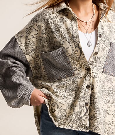 Washed Paisley Shacket thumbnail 3