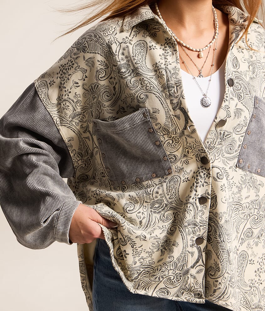 Washed Paisley Shacket