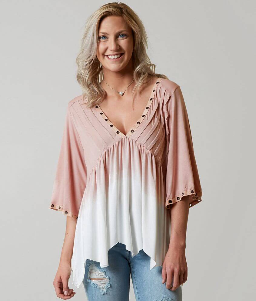 POL Pleated Top - Women's Shirts/Blouses in Blush | Buckle
