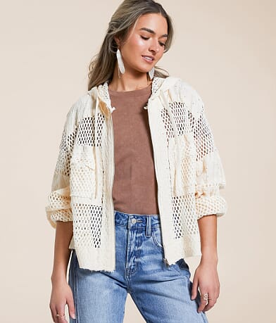POL Crochet Hoodie front view