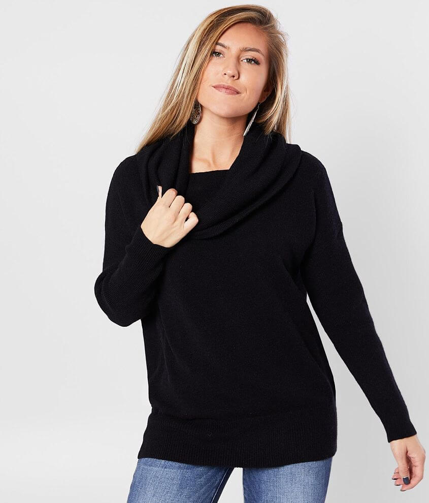 Women's black outlet cowl neck jumper