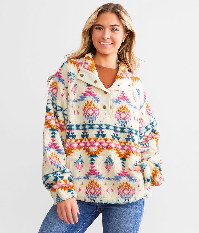 Modish Rebel Sherpa Pullover front view